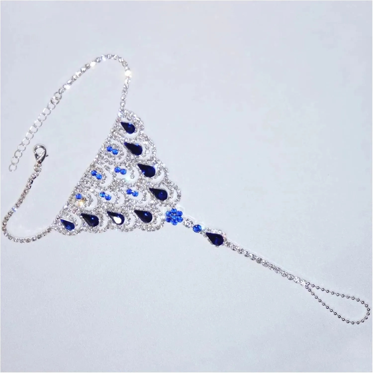 1Pair Sexy Crystal Barefoot Sandals Foot Chain Jewelry Wedding Bridal Rhinestone Leg Foot Jewelry Summer Beach Crystal High Heel Anklet Shoe Chain for Women