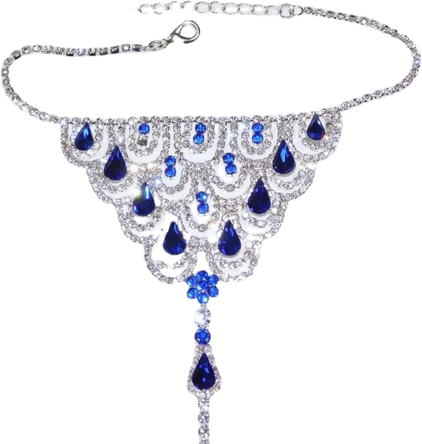 1Pair Sexy Crystal Barefoot Sandals Foot Chain Jewelry Wedding Bridal Rhinestone Leg Foot Jewelry Summer Beach Crystal High Heel Anklet Shoe Chain for Women