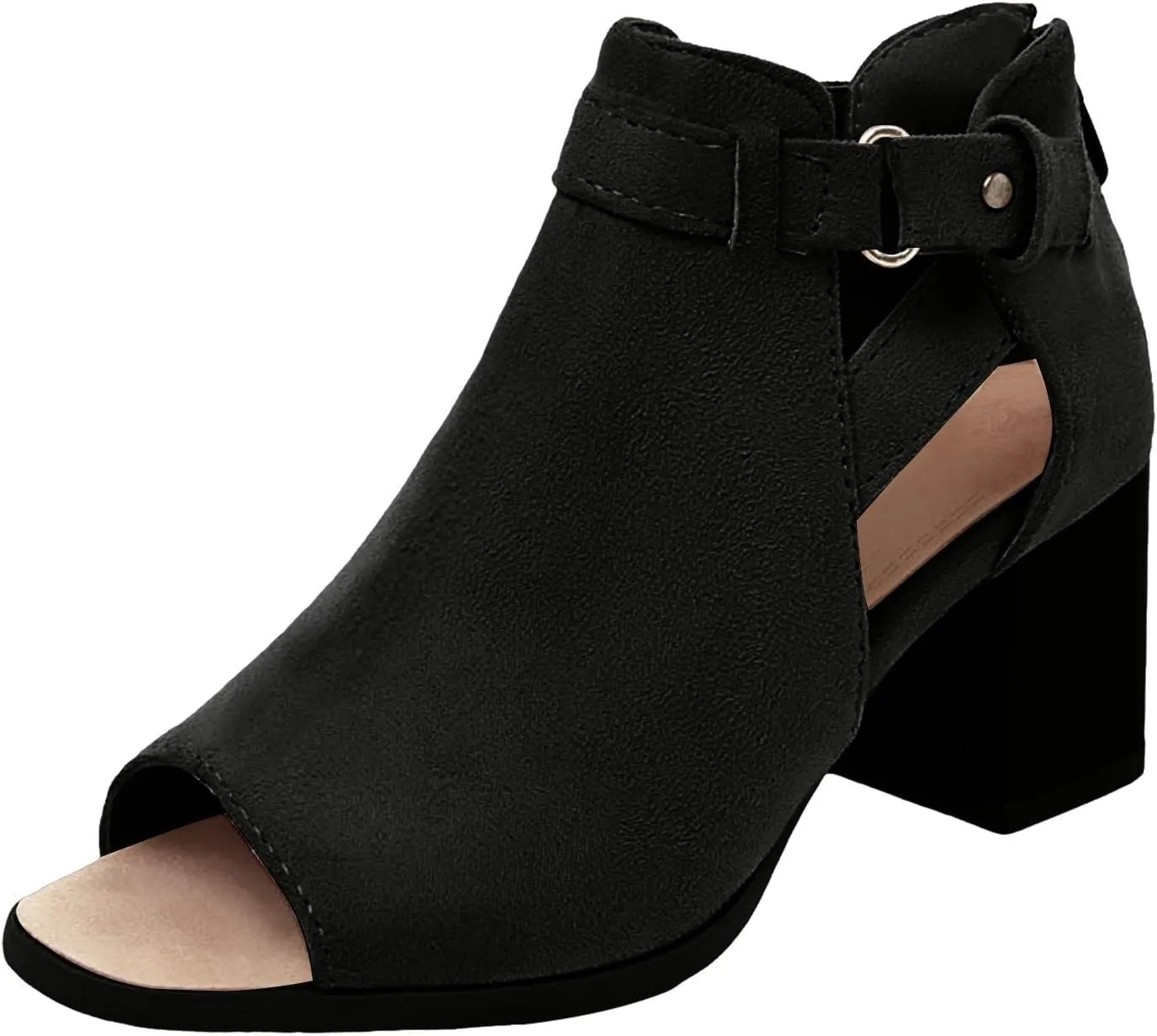 2025 Women High Heel Shoes Comfortable Fashion Outdoor Indoor Woke Home Slippers Summer Slip-On Soft Sole Walking Footwear with Adjustable Buckle Non-Slip Party Dressy Breathable Dance Sandals