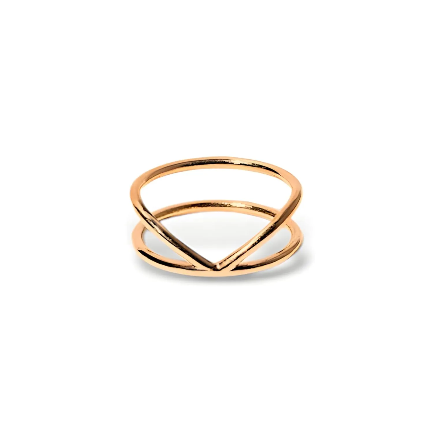 925 Sterling Silver V Shape Ring | Twisted Midi Thumb Ring | Simple Bohemian Knuckle Ring (11.5)