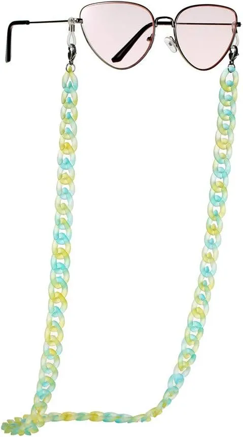 Acrylic Eyeglass Chain Mask Chains for Women Sunglasses Holder Acrylic Sunglasses Necklace Holder