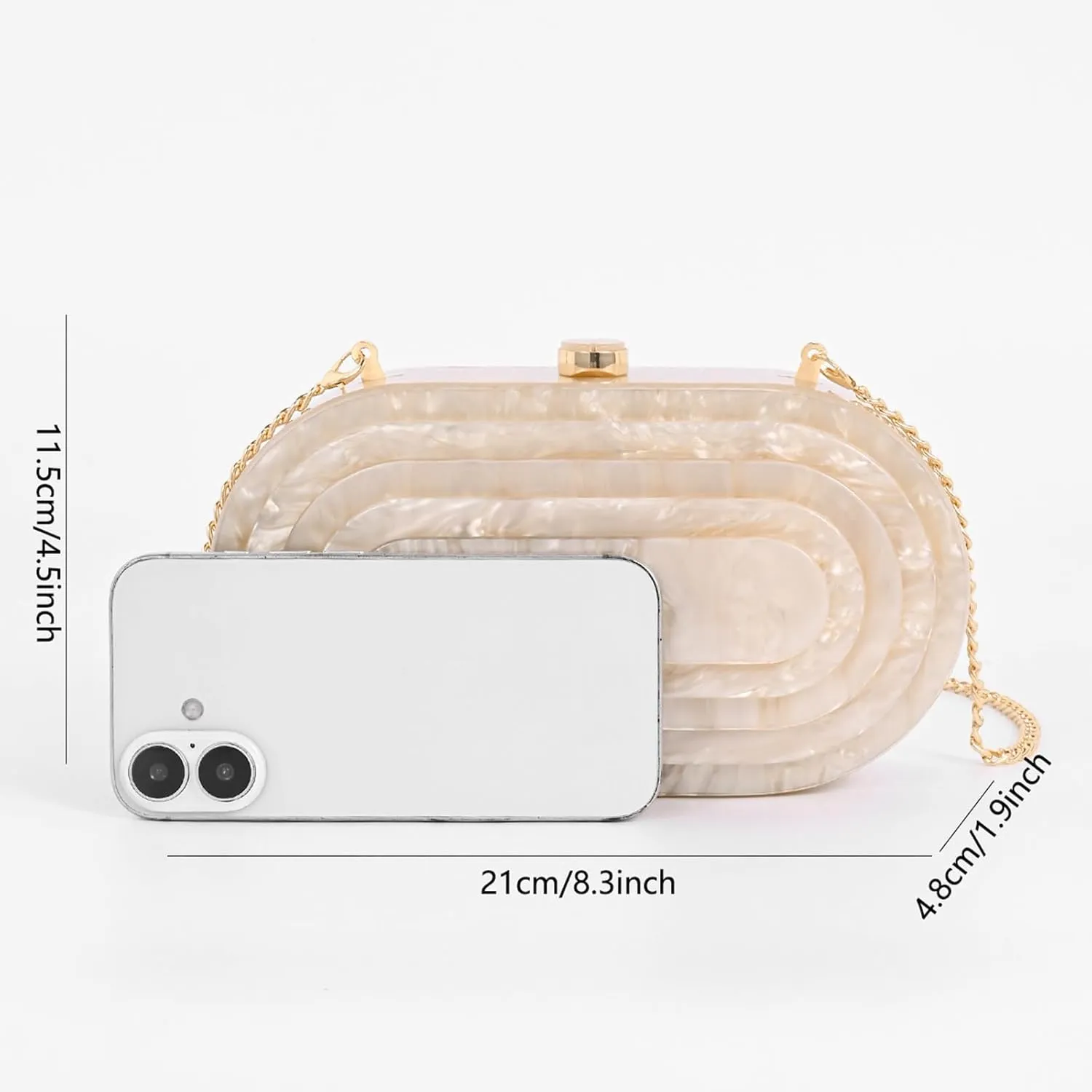 Acrylic Purse Clutch,Designer Handbags Womens Multicolor Glitter Design Wedding Guest Crossbody Oval Evening Bags