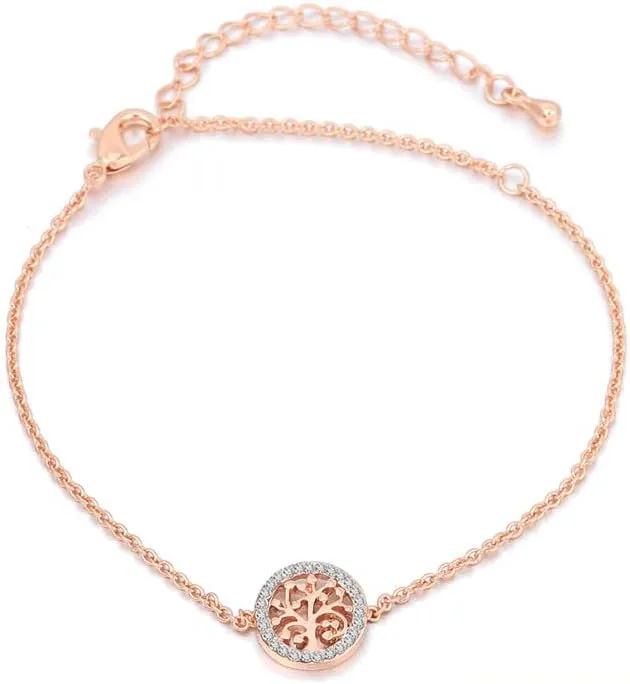 Anklets Women Crystal Cross Heart Ankle Bracelet Color Gold Color Beach Foot Jewelry Gifts (Style 1-Rose Gold- )