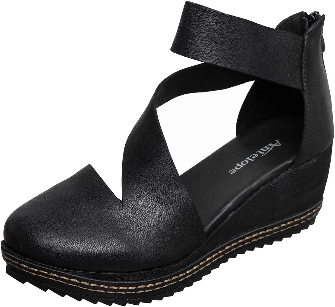 Antelope Women's Trianna Leather Wedge Mules