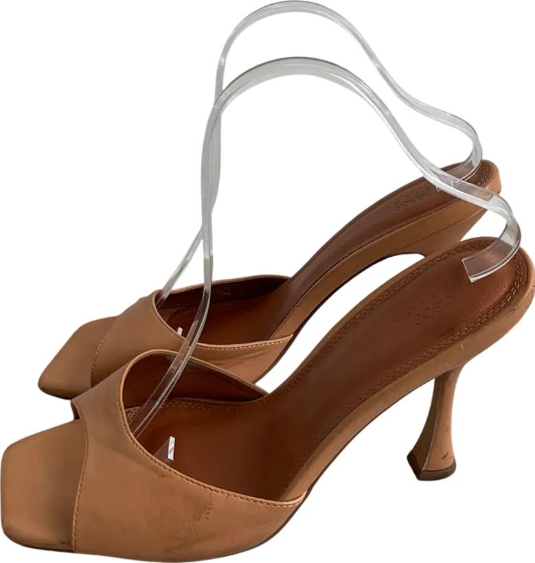 ASOS Brown Square Toe Mules UK 7 EU 40 