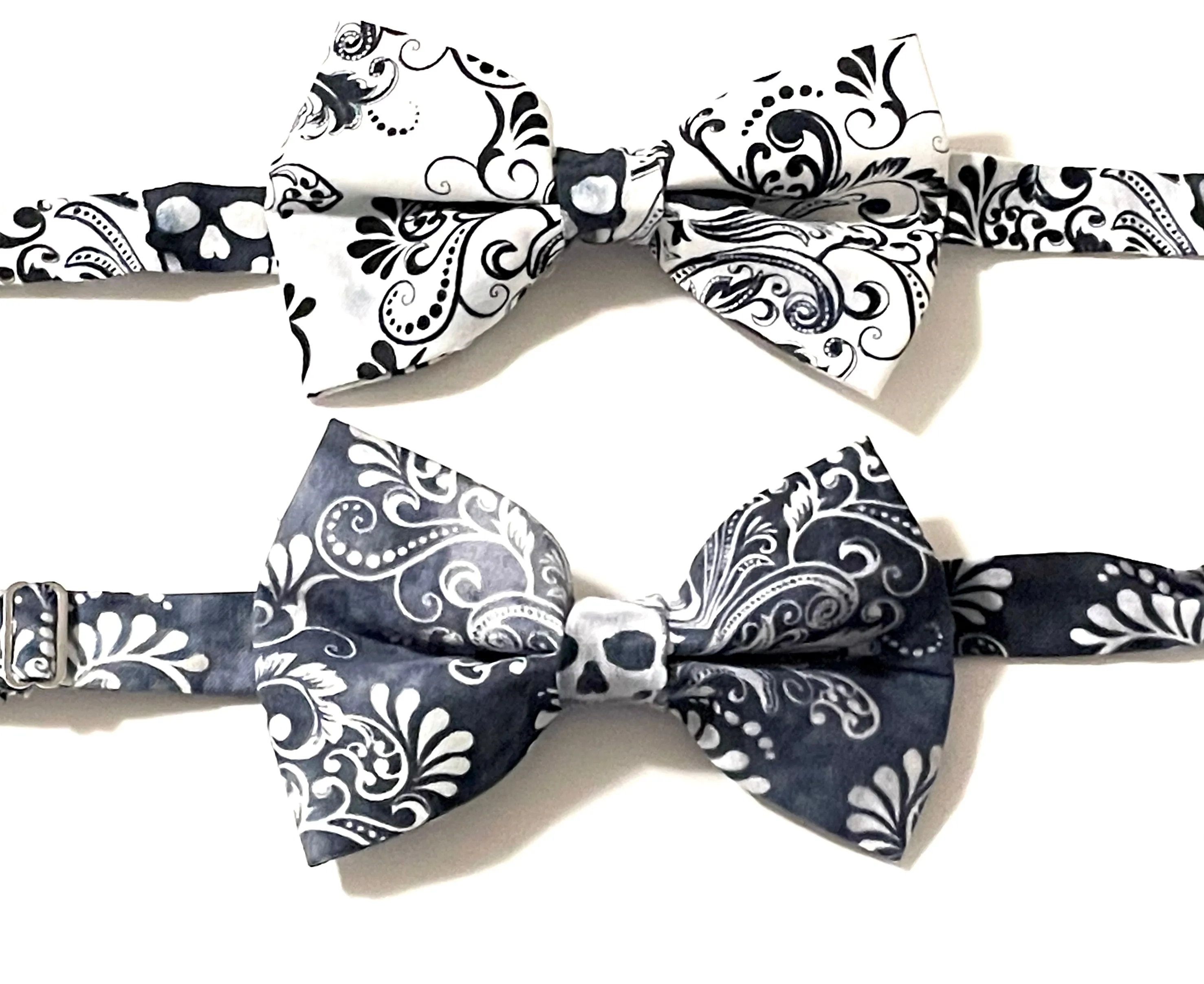 Black Skull P Bow Tie