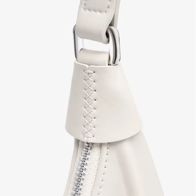 Chic Half Moon Leather Shoulder Bag
