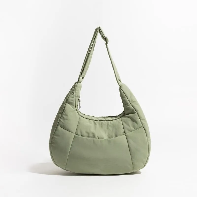 Chic Half Moon Puffer Shoulder Bag