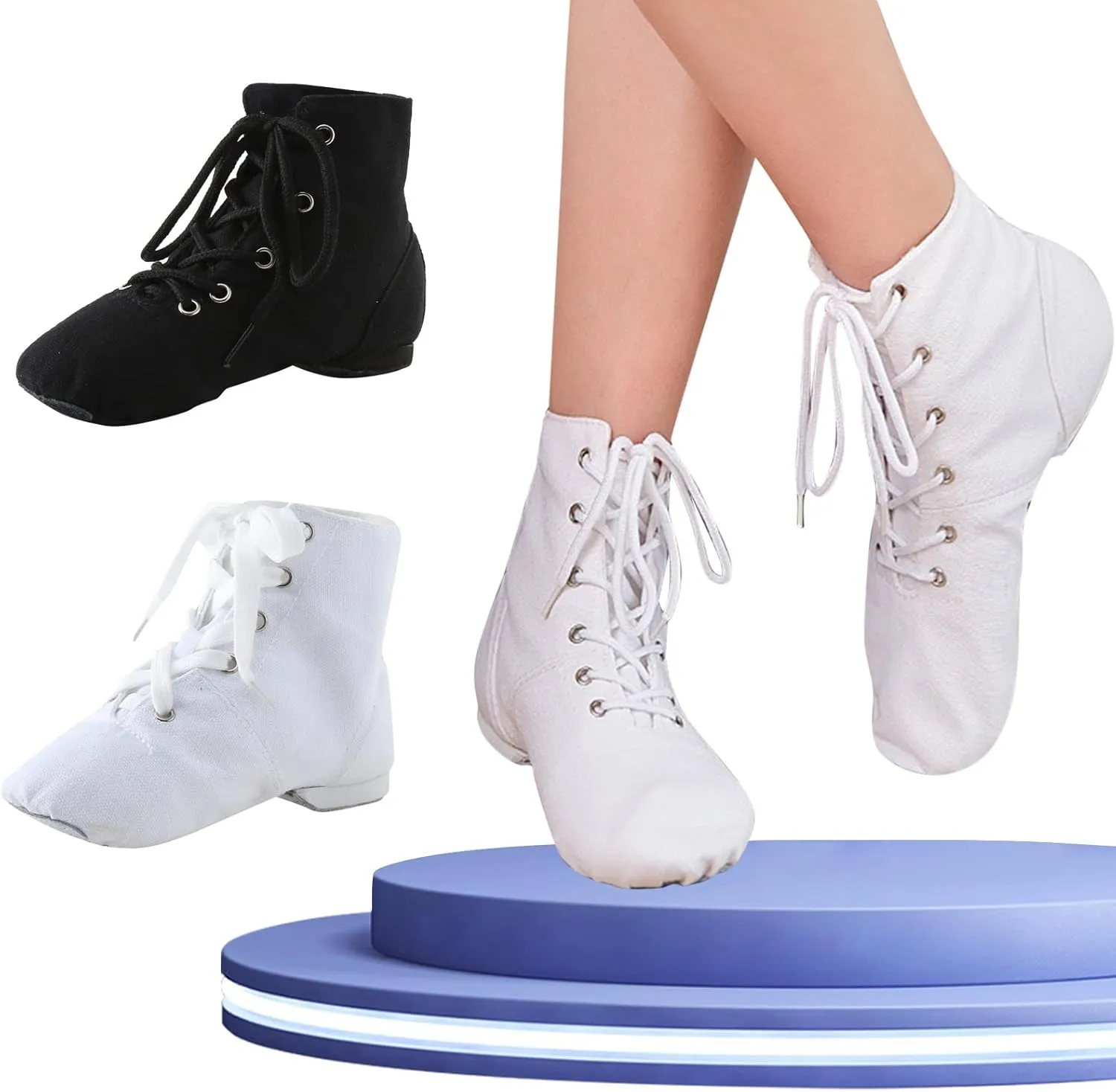 Child Jazz Boots Split Sole Dance Shoes for Boys Jazz Shoes for Girls Dance Booties Black Ballet Flat?? for Girls