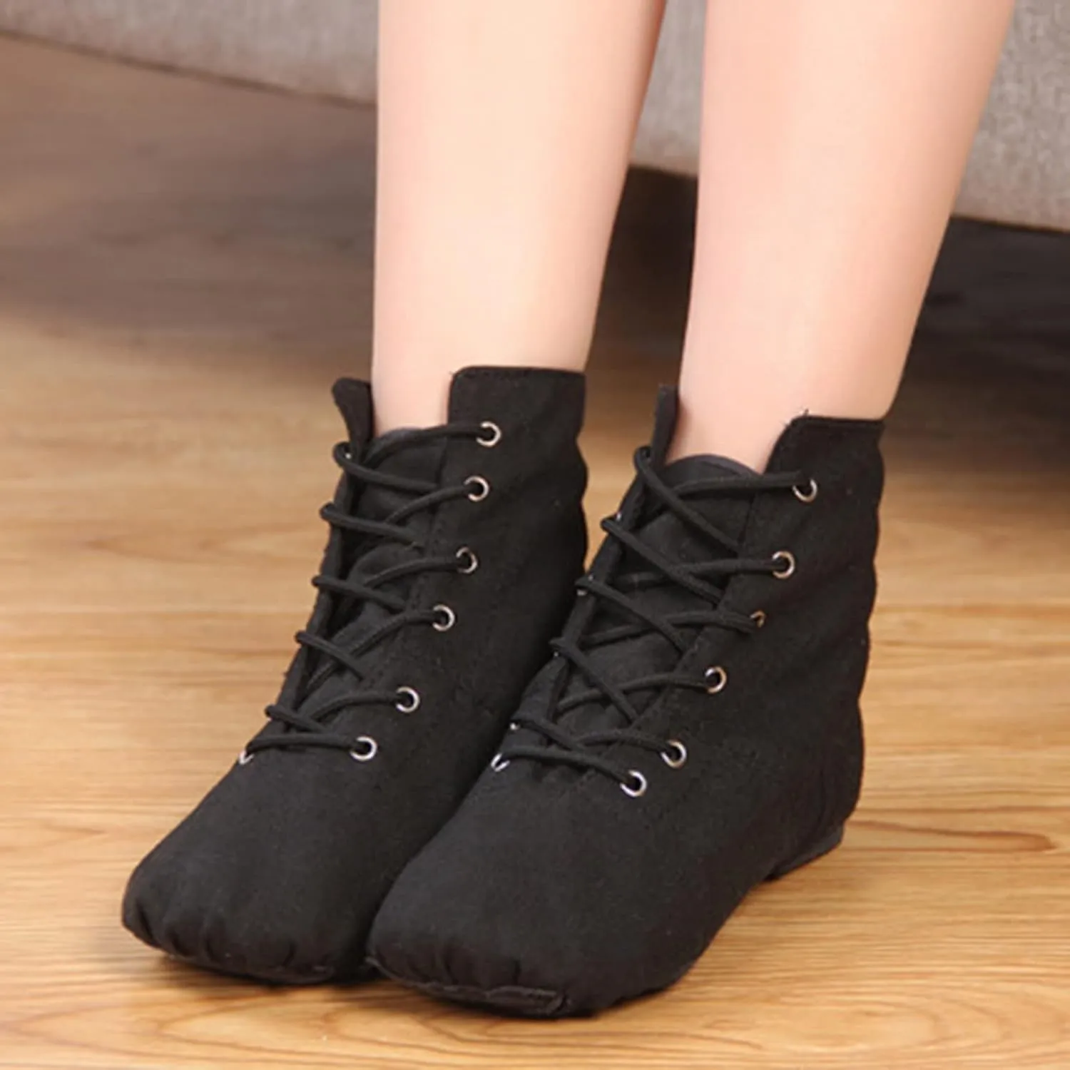 Child Jazz Boots Split Sole Dance Shoes for Boys Jazz Shoes for Girls Dance Booties Black Ballet Flat?? for Girls