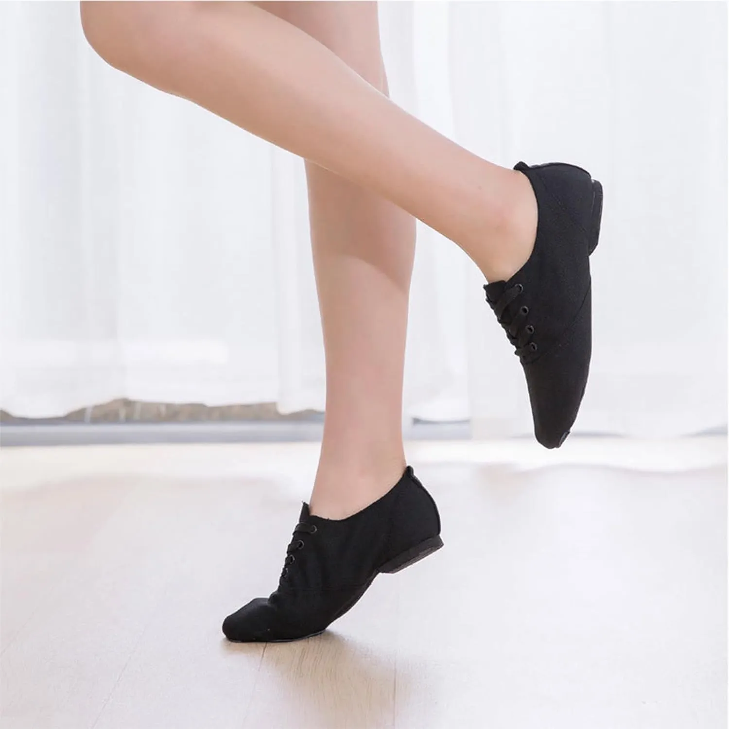 Child Jazz Boots Split Sole Dance Shoes for Boys Jazz Shoes for Girls Dance Booties Black Ballet Flat?? for Girls