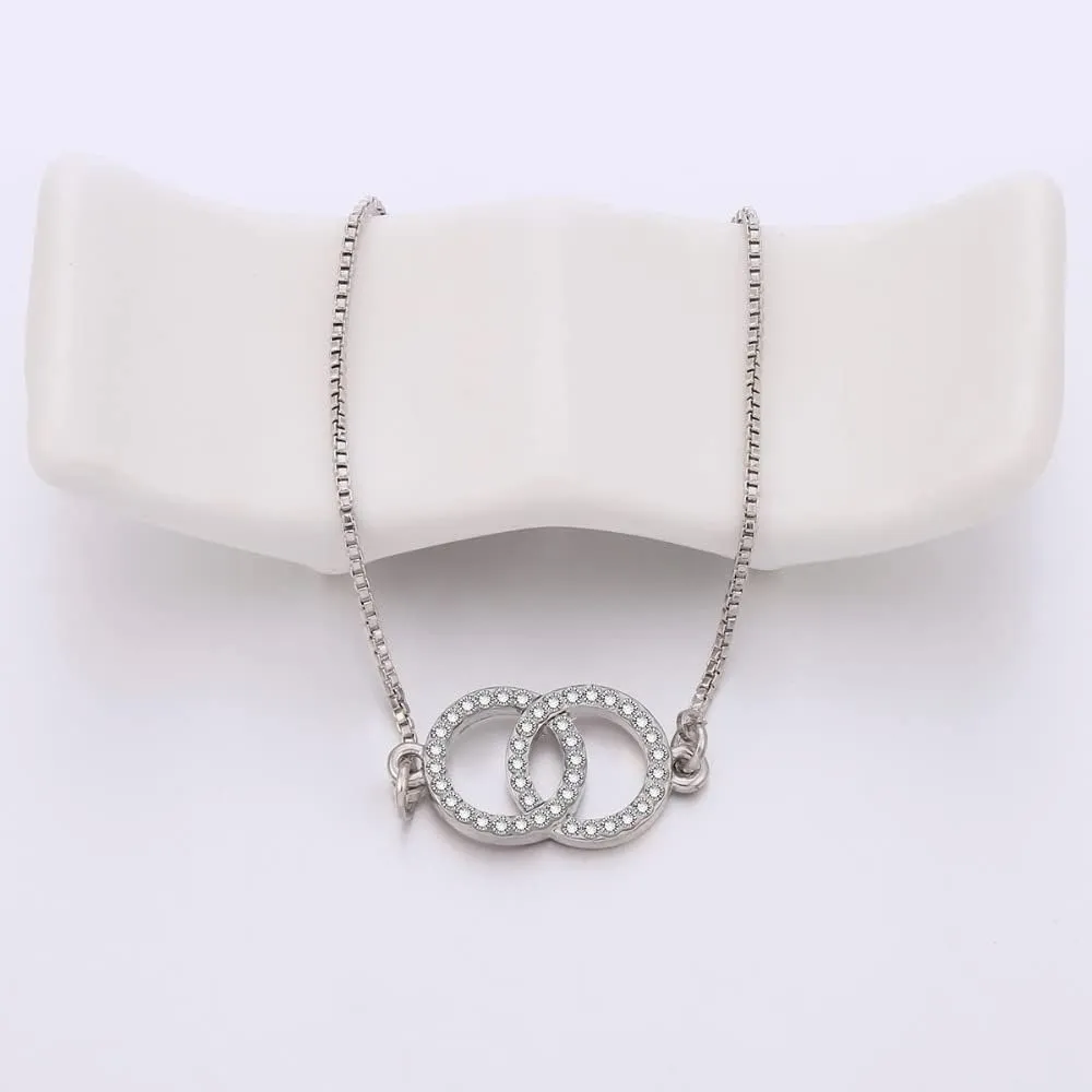 Clear Crystal Anklets Endless No.8 Butterfly Musical Note Ankle & Hand Bracelet Beach Foot Jewelry Gift (Style 5-Silver- )