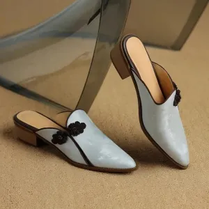Cleste Leather Mules