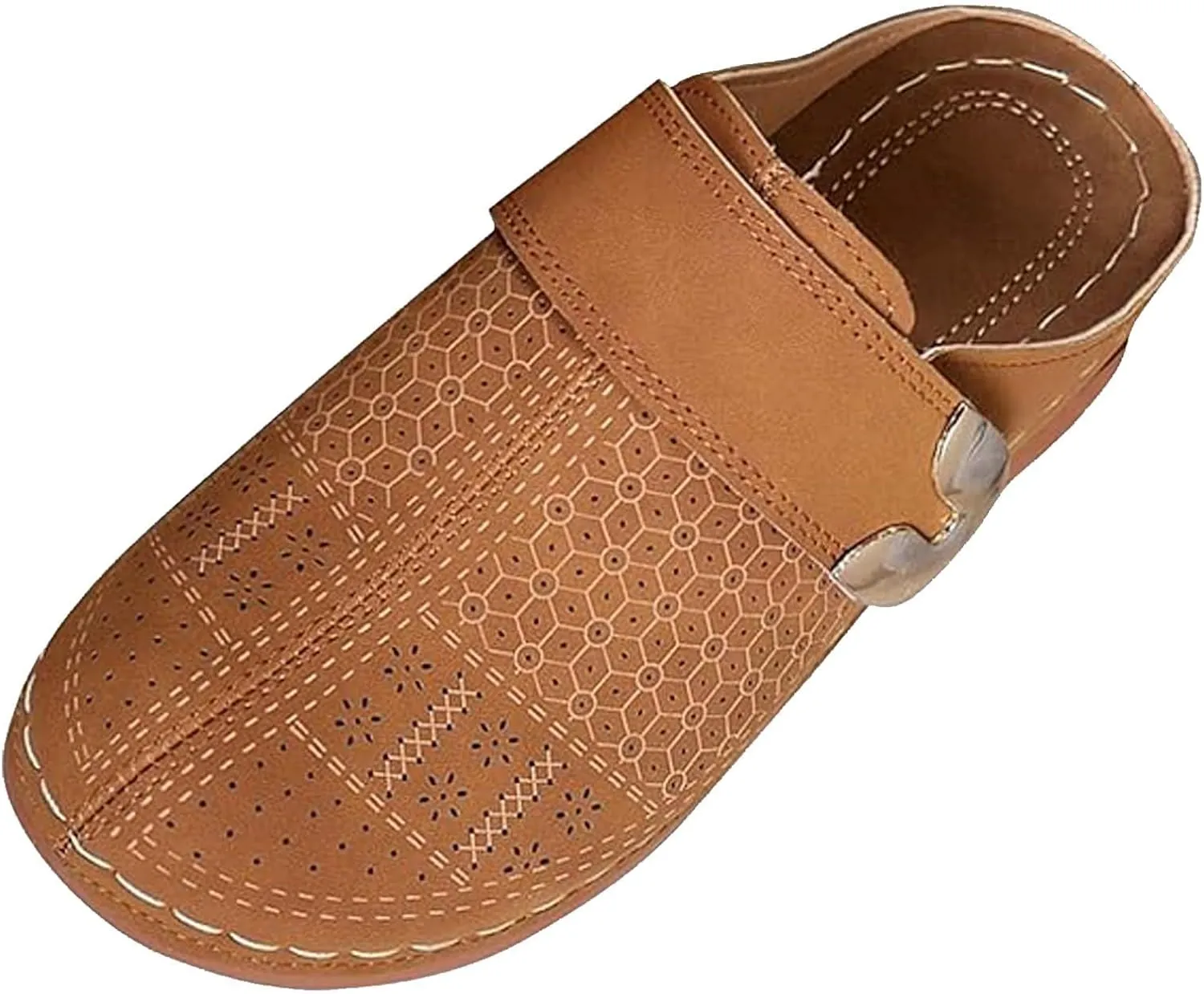 Clogs for Womens Mules Shoes: Comfortable Closed Toe Clog Arch Support Walking Wedge Shoes Backless Low Wedge Sandals Dressy Summer Slip-On Flats Business Work Sandals