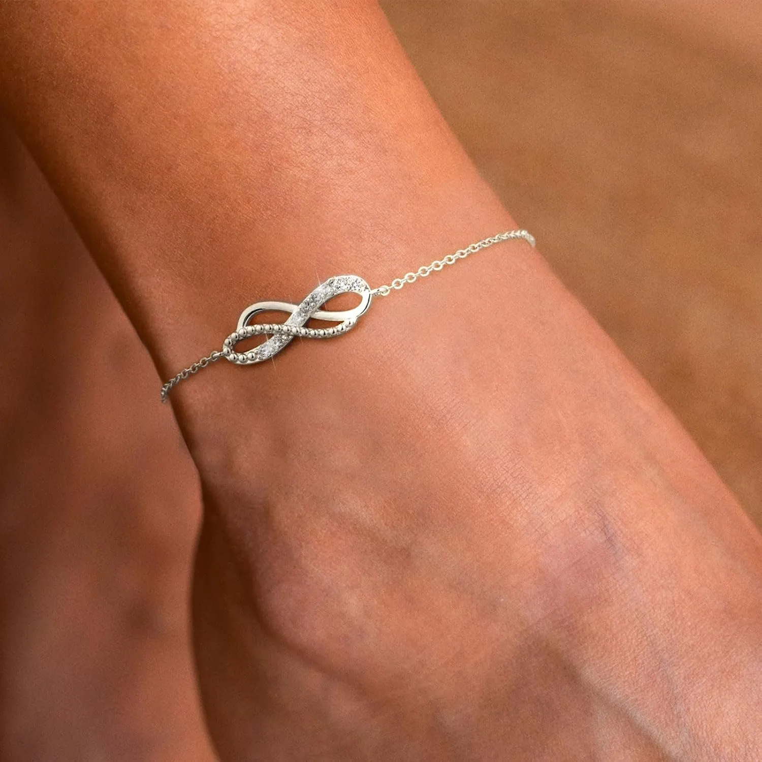 Dainty Ankle Bracelets Layered Anklets Bracelet Waterproof Adjustable Link Anklet Set Jewelry Gifts for Mom Women Friend