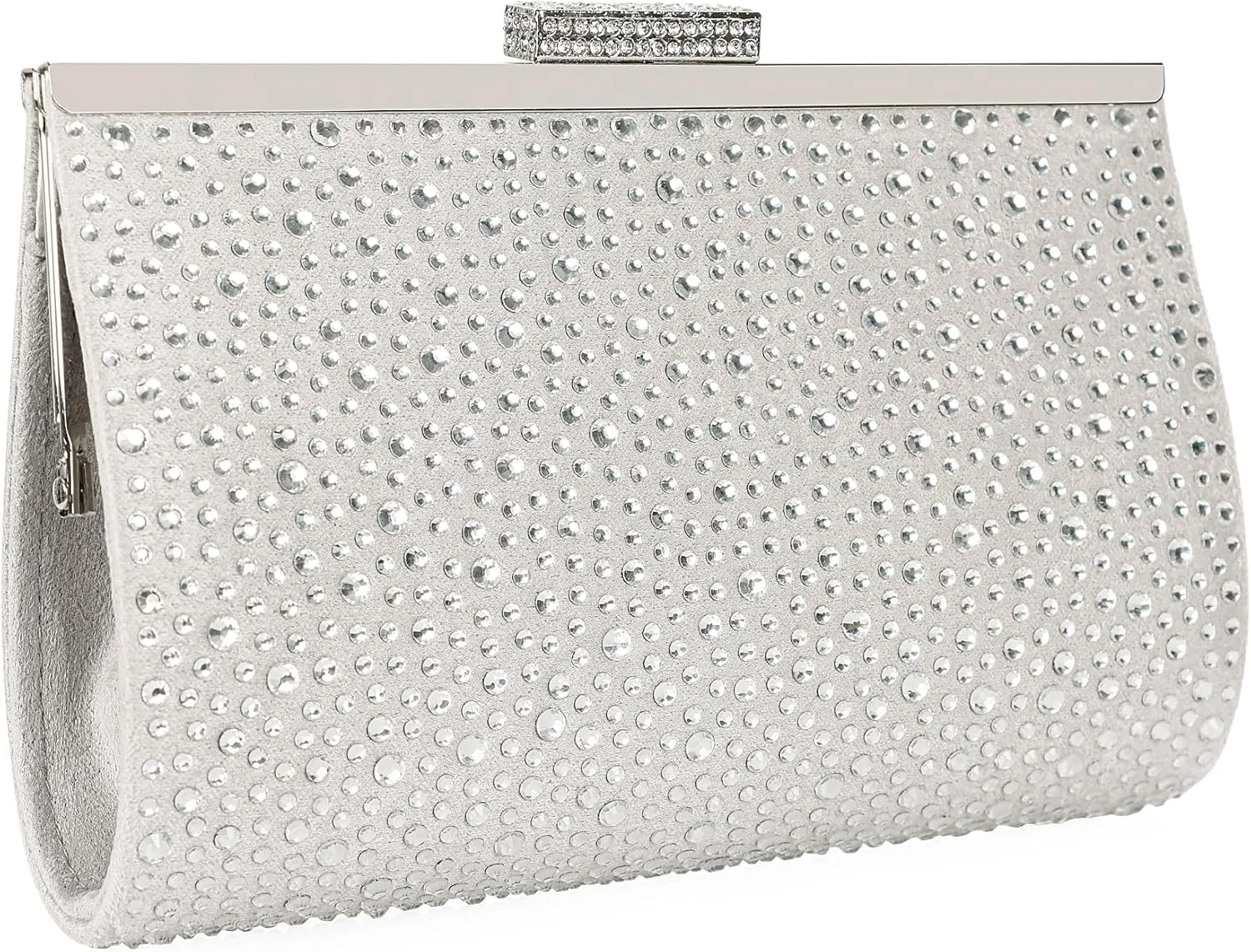 DEXMAY Crystal Clutch Purse for Women Rhinestone Frame Clutch Handbag for Party