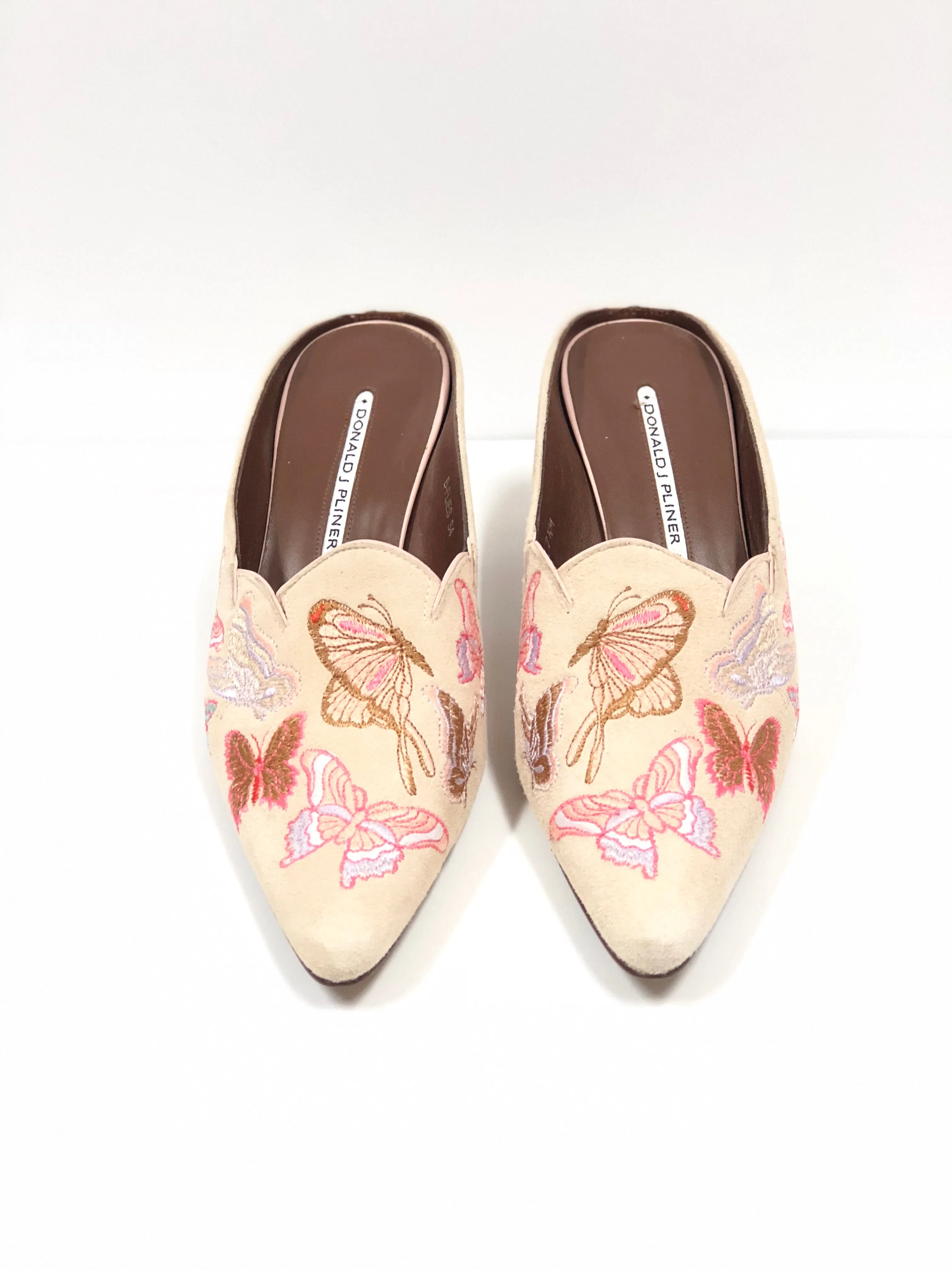 DONALD J PLINER B-FLIES EMBROIDERED MULES/PUMPS SIZE 7.5