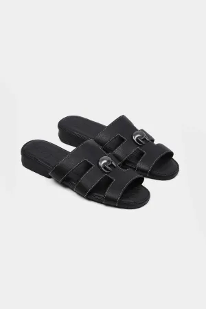 Ebony Lattice Resort Mules