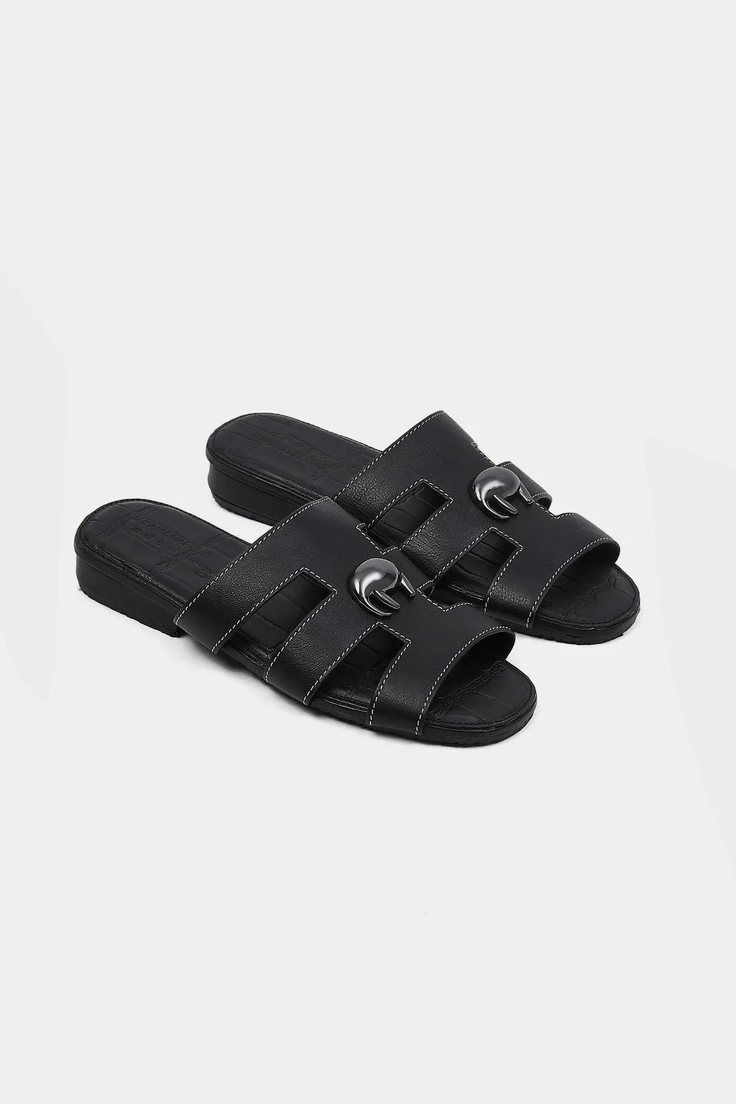 Ebony Lattice Resort Mules