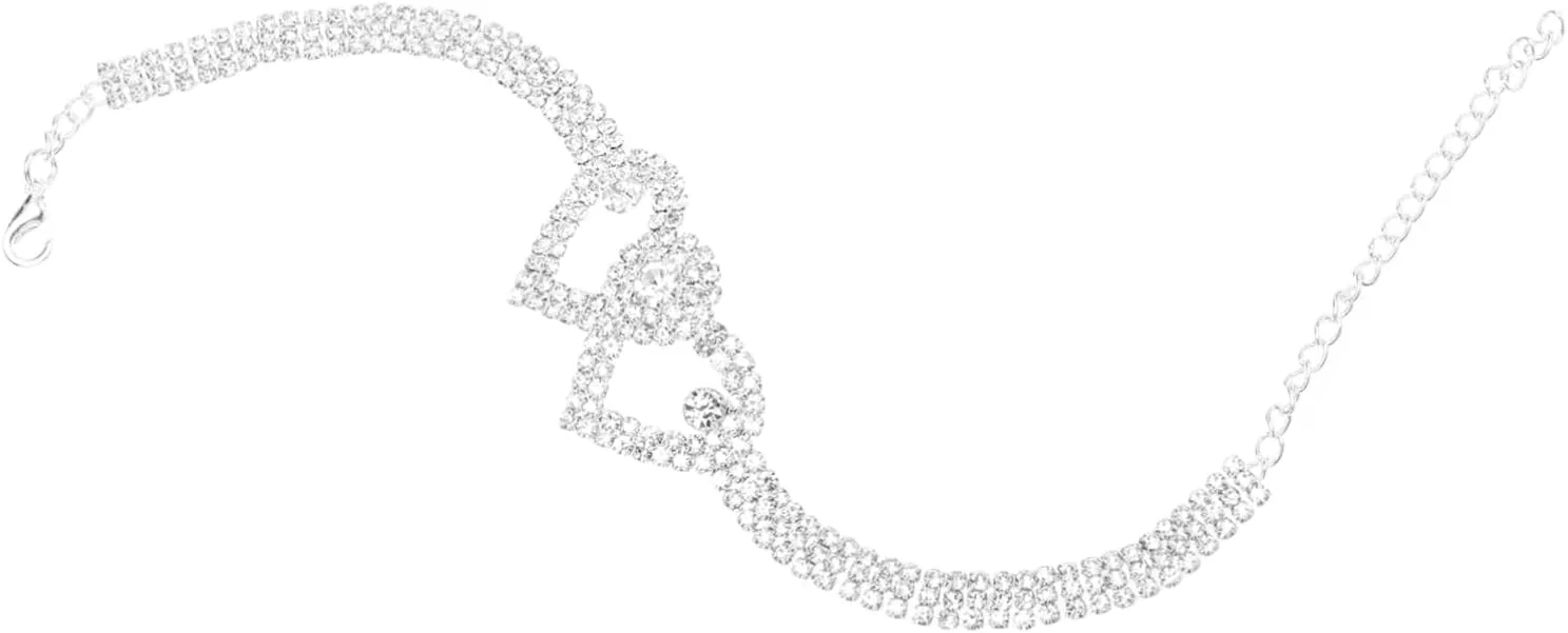 Elegant Crystal Heart Anklet Beach Foot Chain Fashionable Ankle Bracelet