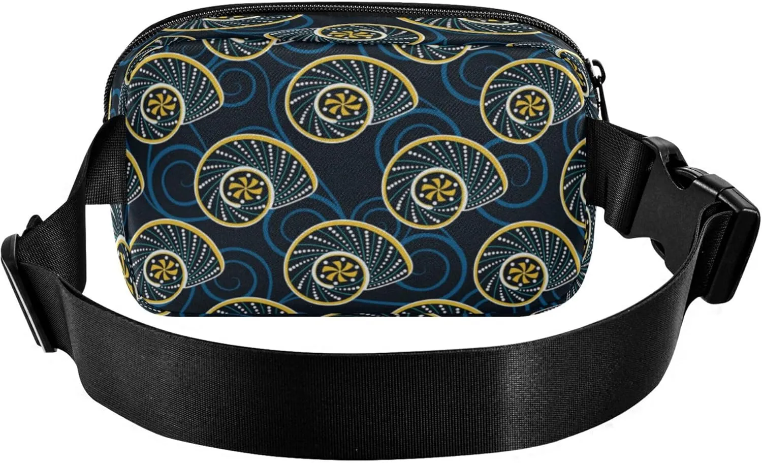 Exnundod Fanny Packs Abstract Snail Pattern Running Waist Pack Women Crossbody Bags Waterproof Men Fanny Pack