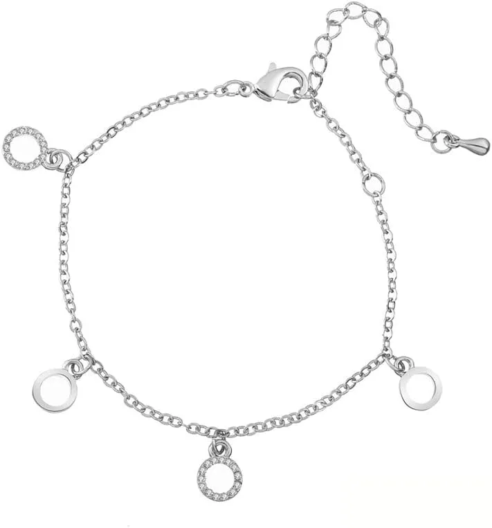 Fashion Beads Anklets Women Crystal Lovely Heart Ankle Bracelet Color Gold Beach Foot Jewelry (Style 1-Rose Gold- )