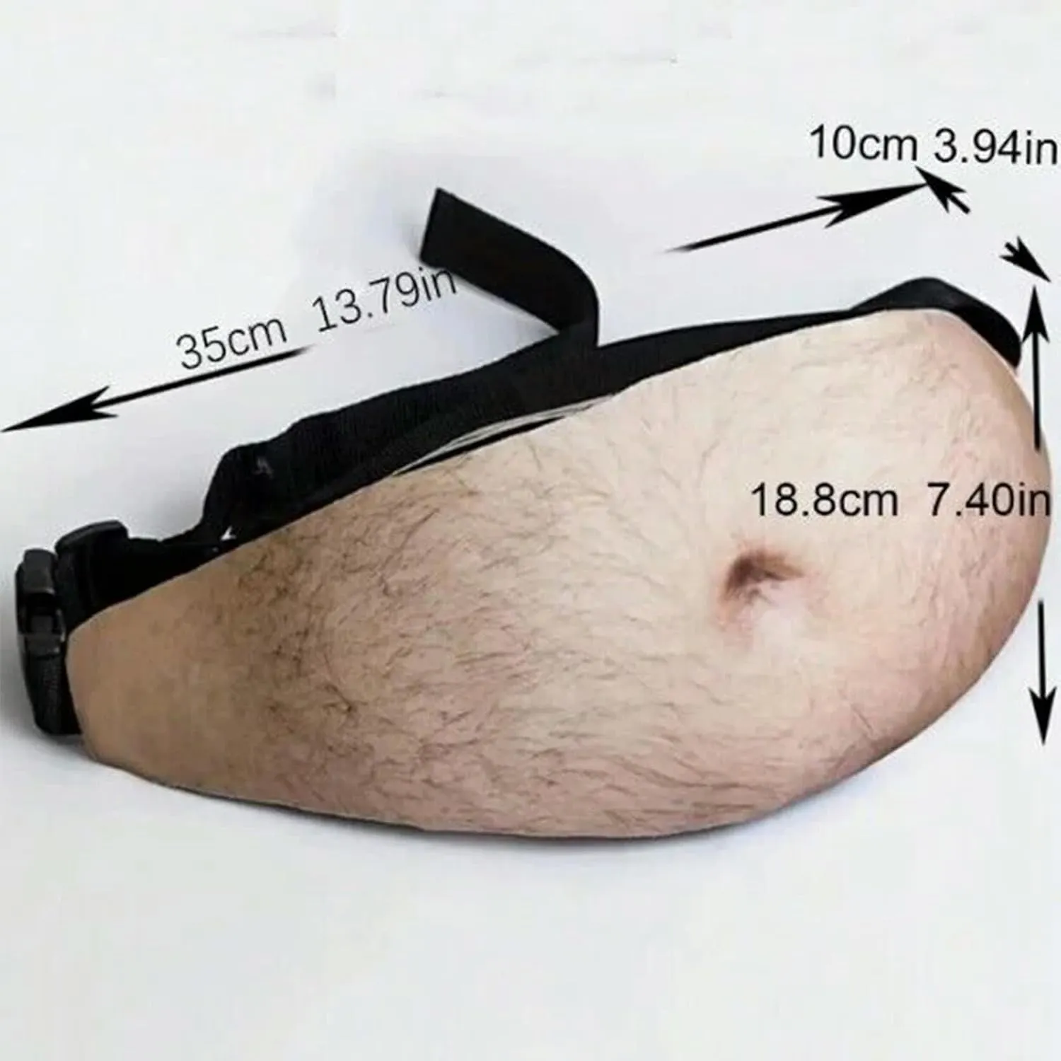 Funny Pop Dad Money Belt Bag, Womwn Travel Shoulder Bags Flesh Color Creative Fanny Pack Beer Fat Belly Bum Pouch Waist Bag