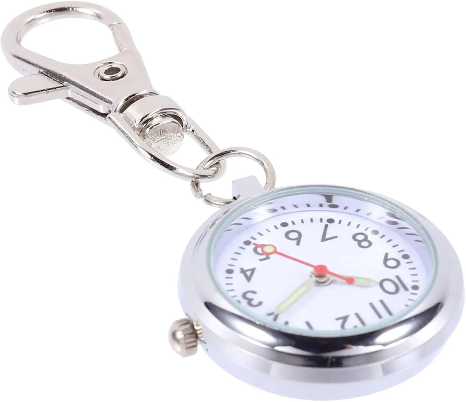 GALPADA 1Pc Couple Quartz Pocket Watch Keychain Pendant Nurse Fob Watch for Medical Professionals Easy Installation Versatile Design for Keys and Watches Option