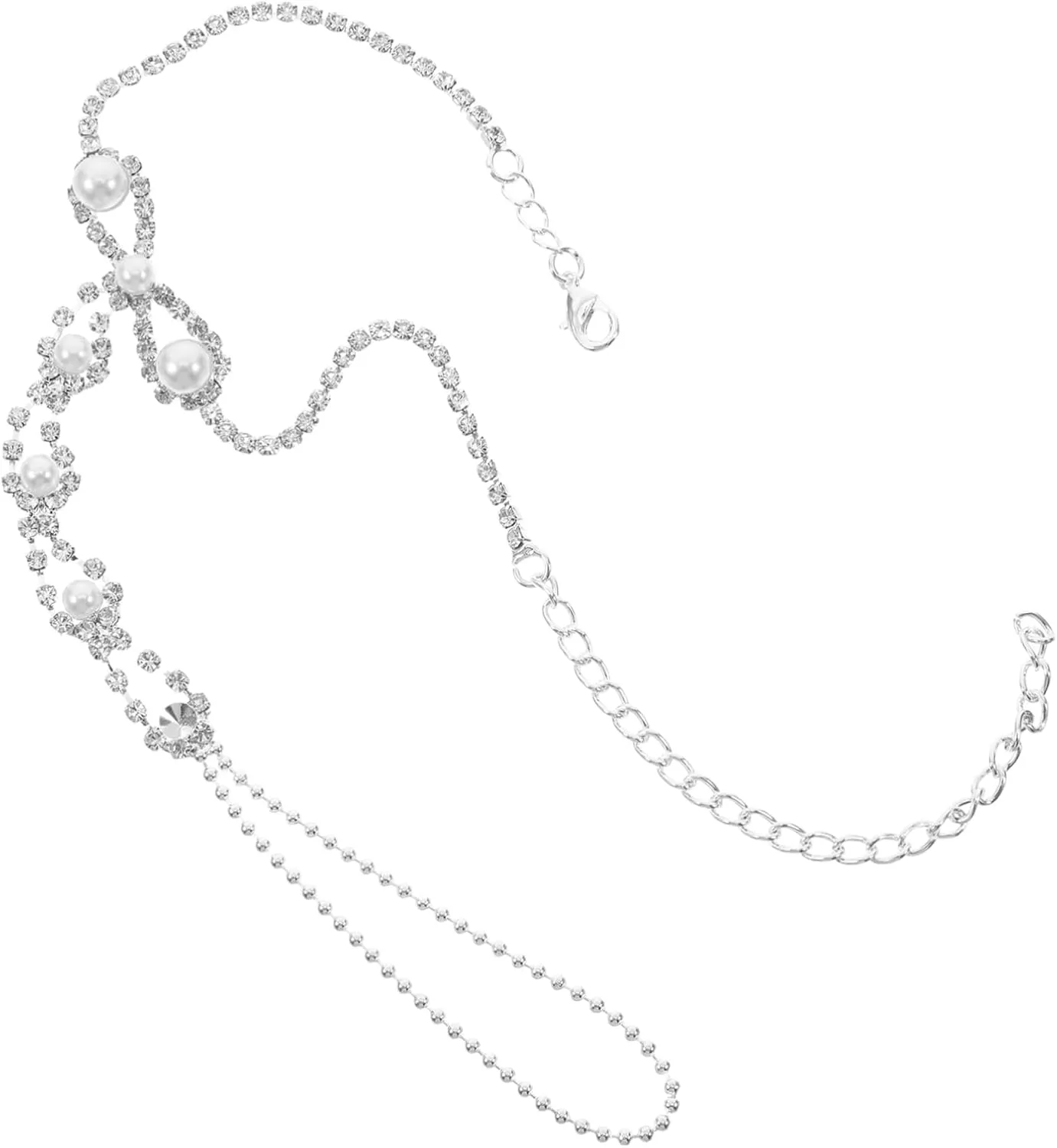 GALPADA Summer Rhinestone Foot Chain Anklet with Toe Ring Stylish Bridal Jewelry for Women Comfortable Beach Sandals Craftsmanship for Weddings and Summer Outfits