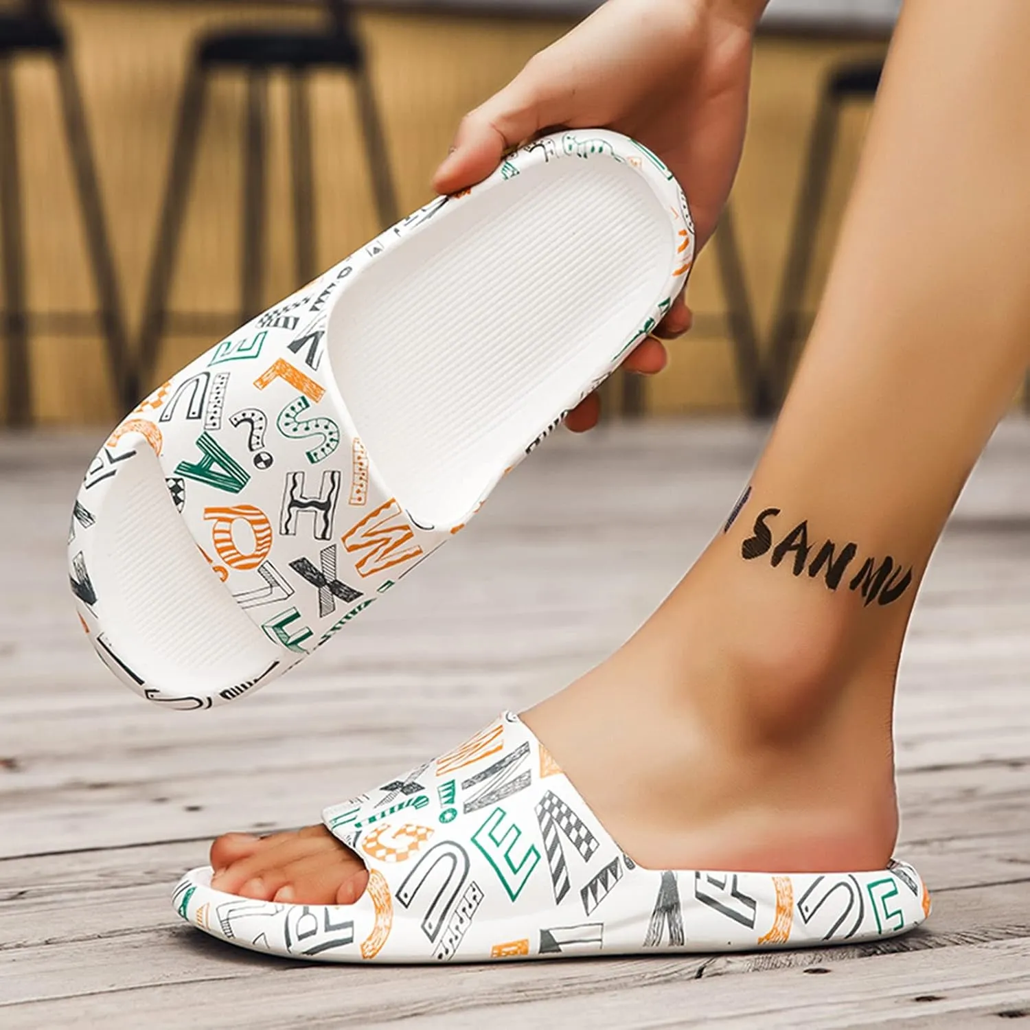 Gibobby Womens Sandals,Starapy Beach Sandals Open Toe Slip On Wedge Chunky Heel Studded Summer Dress Sandals