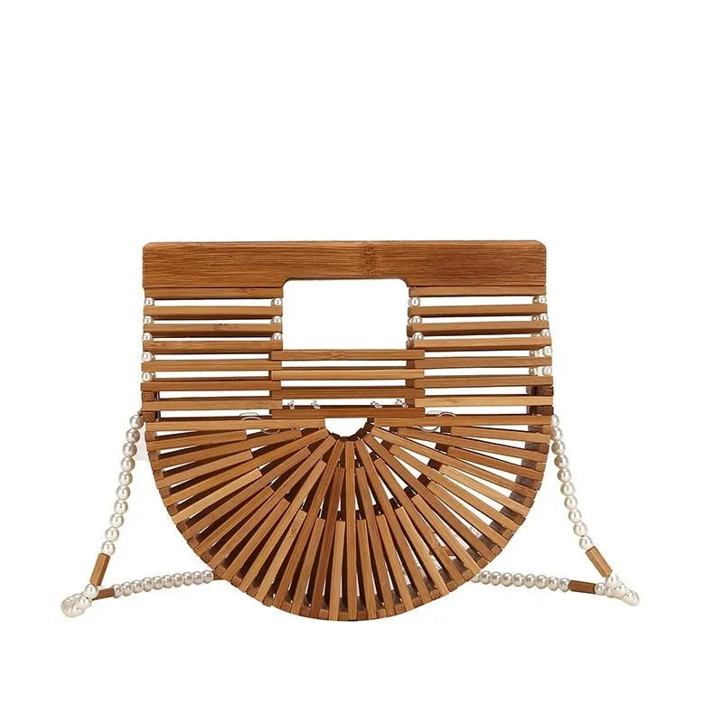 Half Moon Bamboo Purse