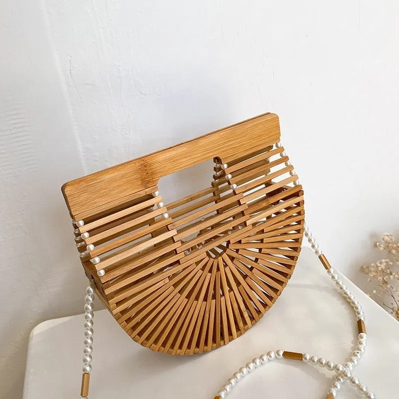 Half Moon Bamboo Purse