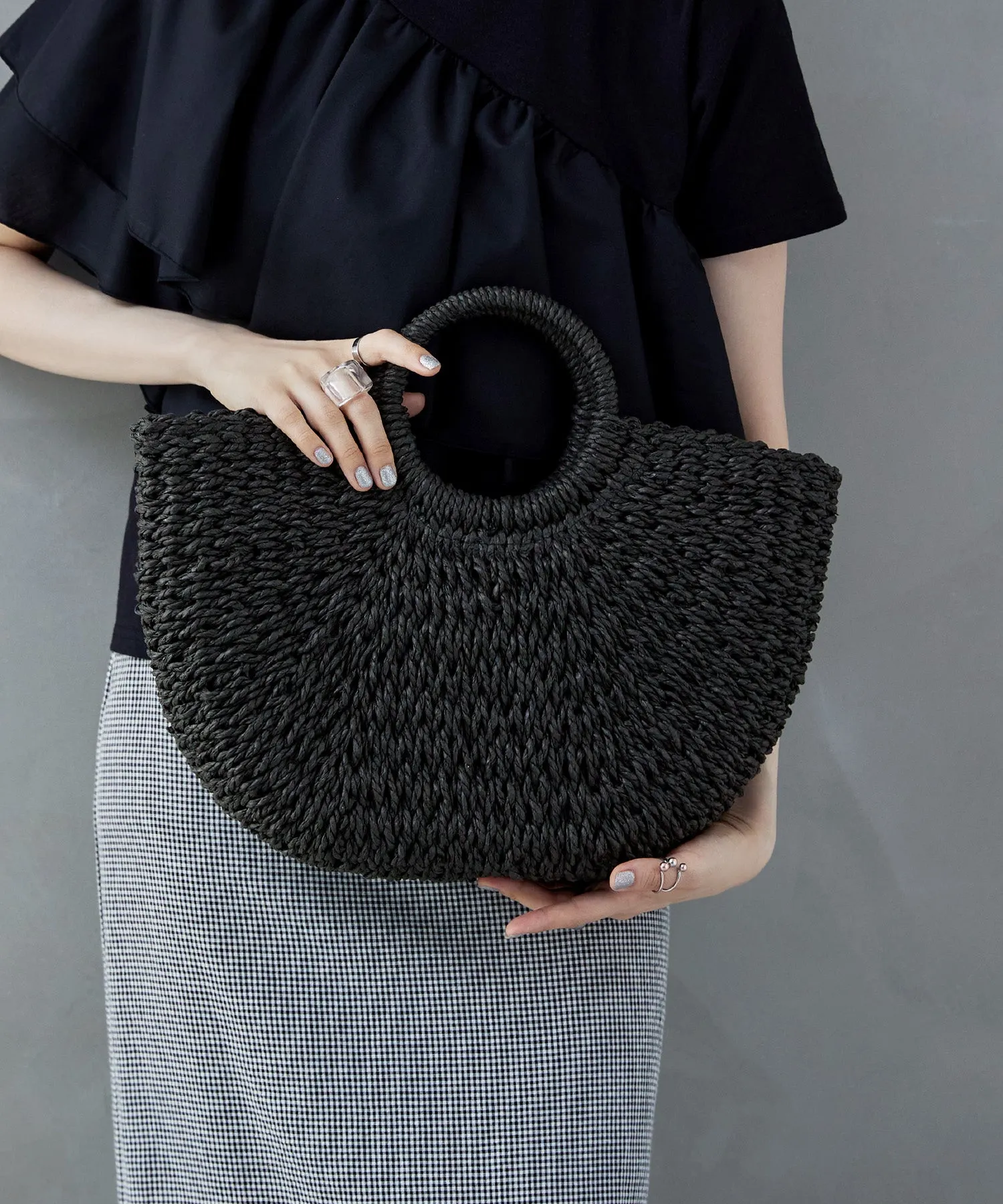 Half moon basket bag