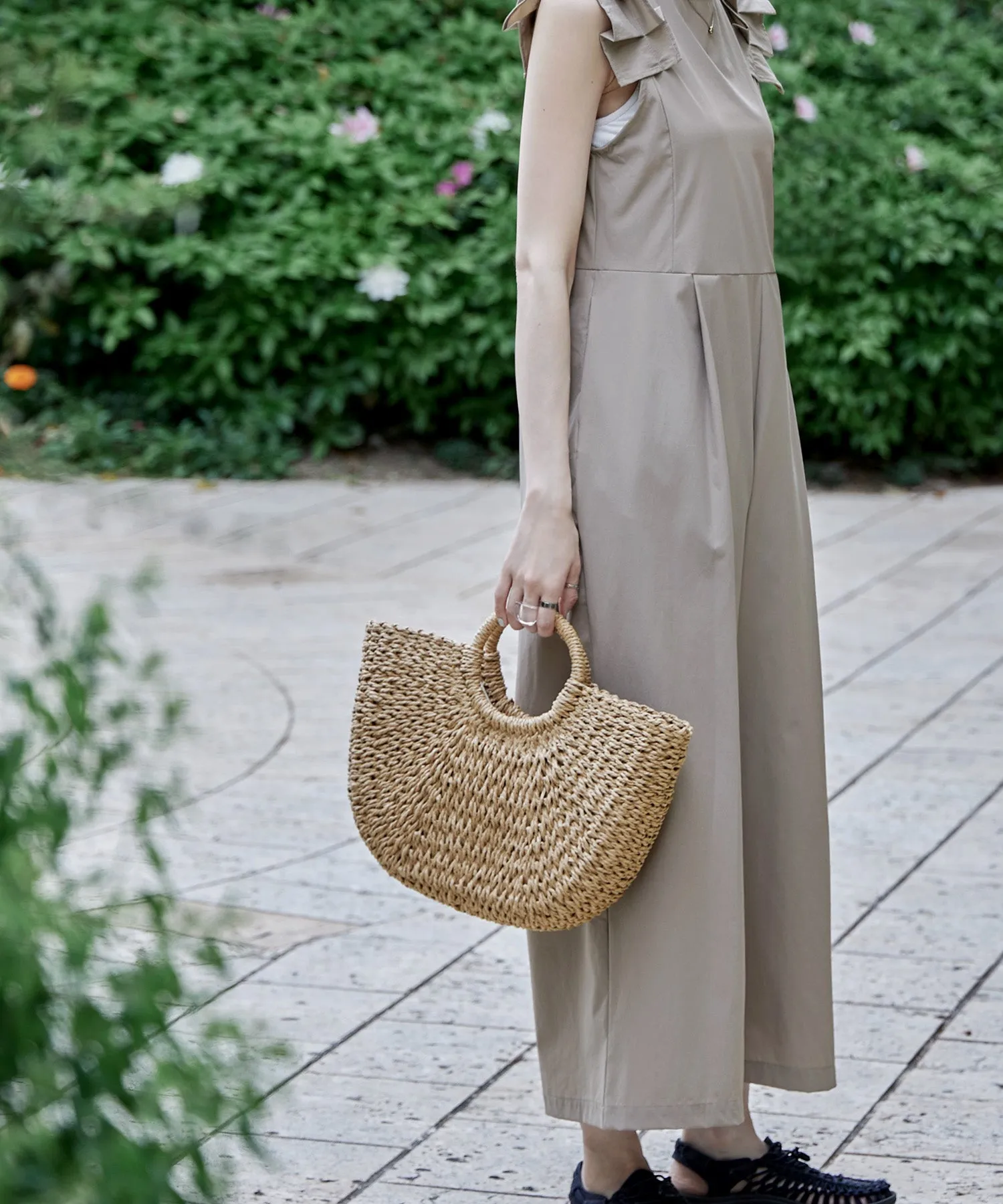 Half moon basket bag