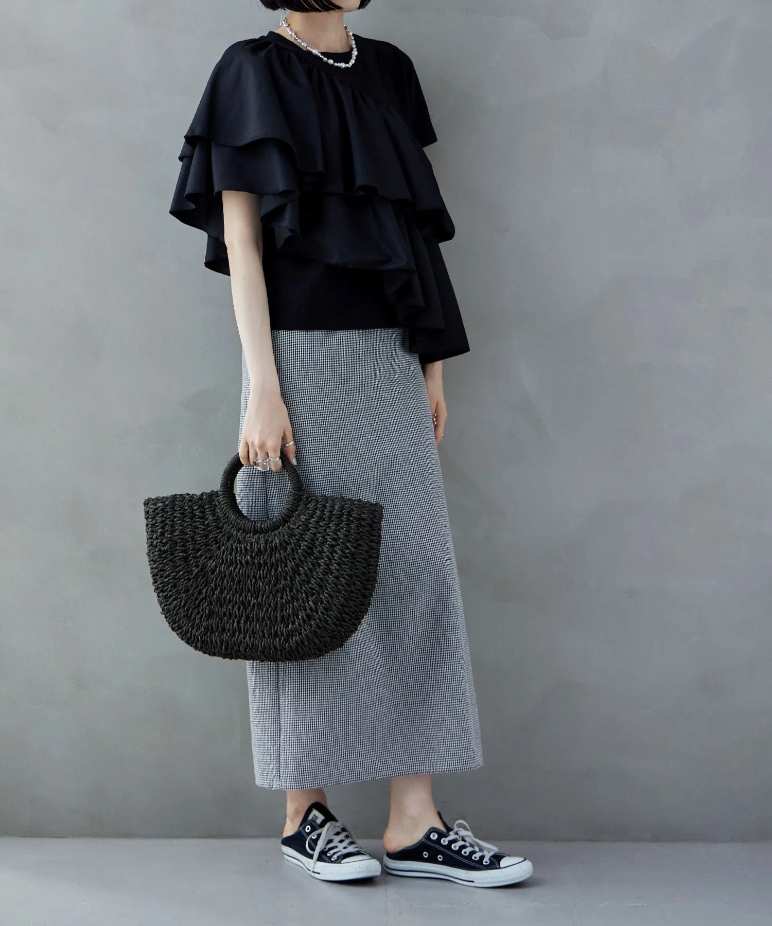 Half moon basket bag