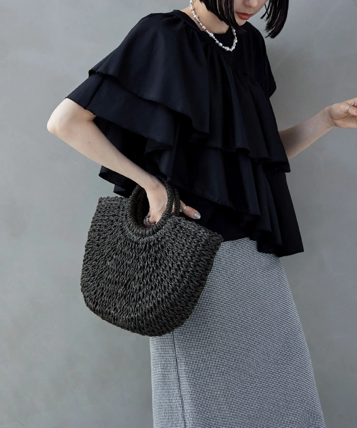 Half moon basket bag