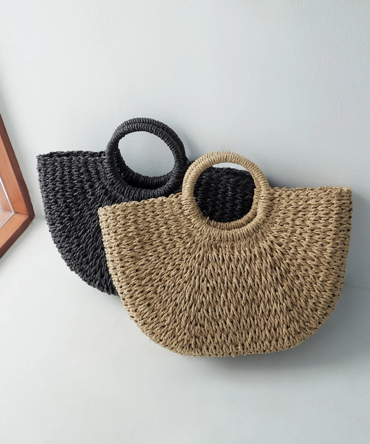 Half moon basket bag
