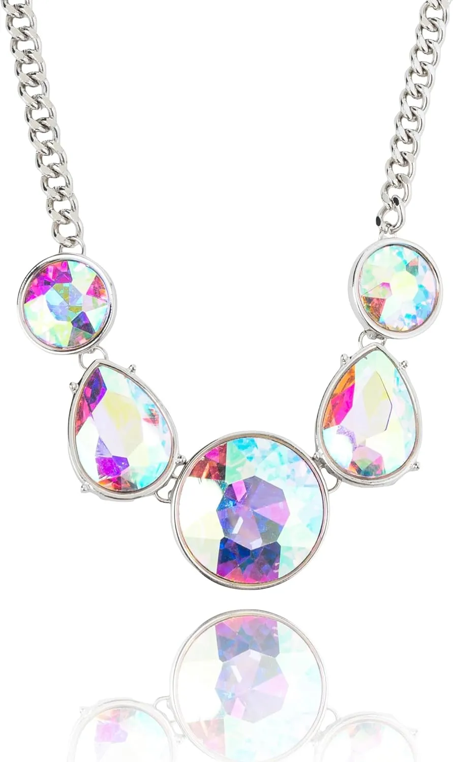 Howard's Rayna Oversized Faceted Glass 18" Pendant Necklace for Women