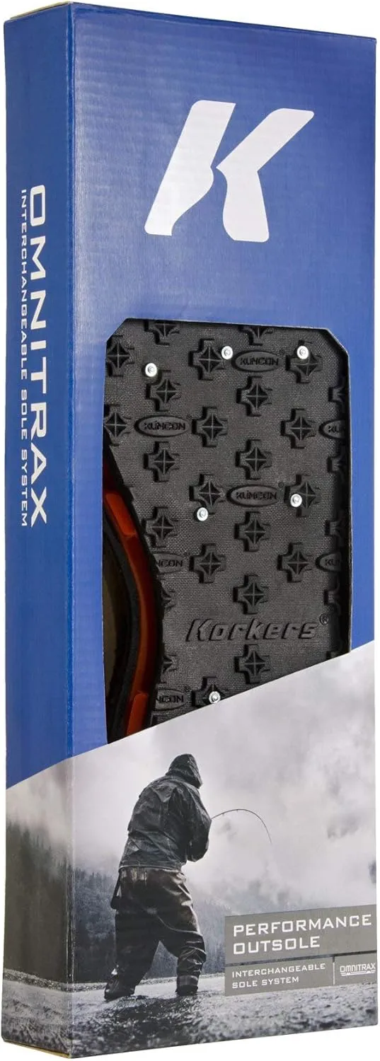 Korkers OmniTrax v3.0 Studded Kling-On, Black/Orange