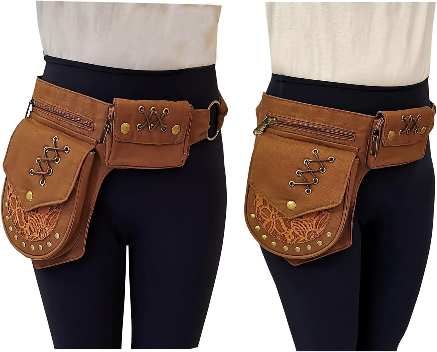 Larswon Renaissance Bag Leg Pouch for Women Renaissance Belt Festival Hip Thigh Pack