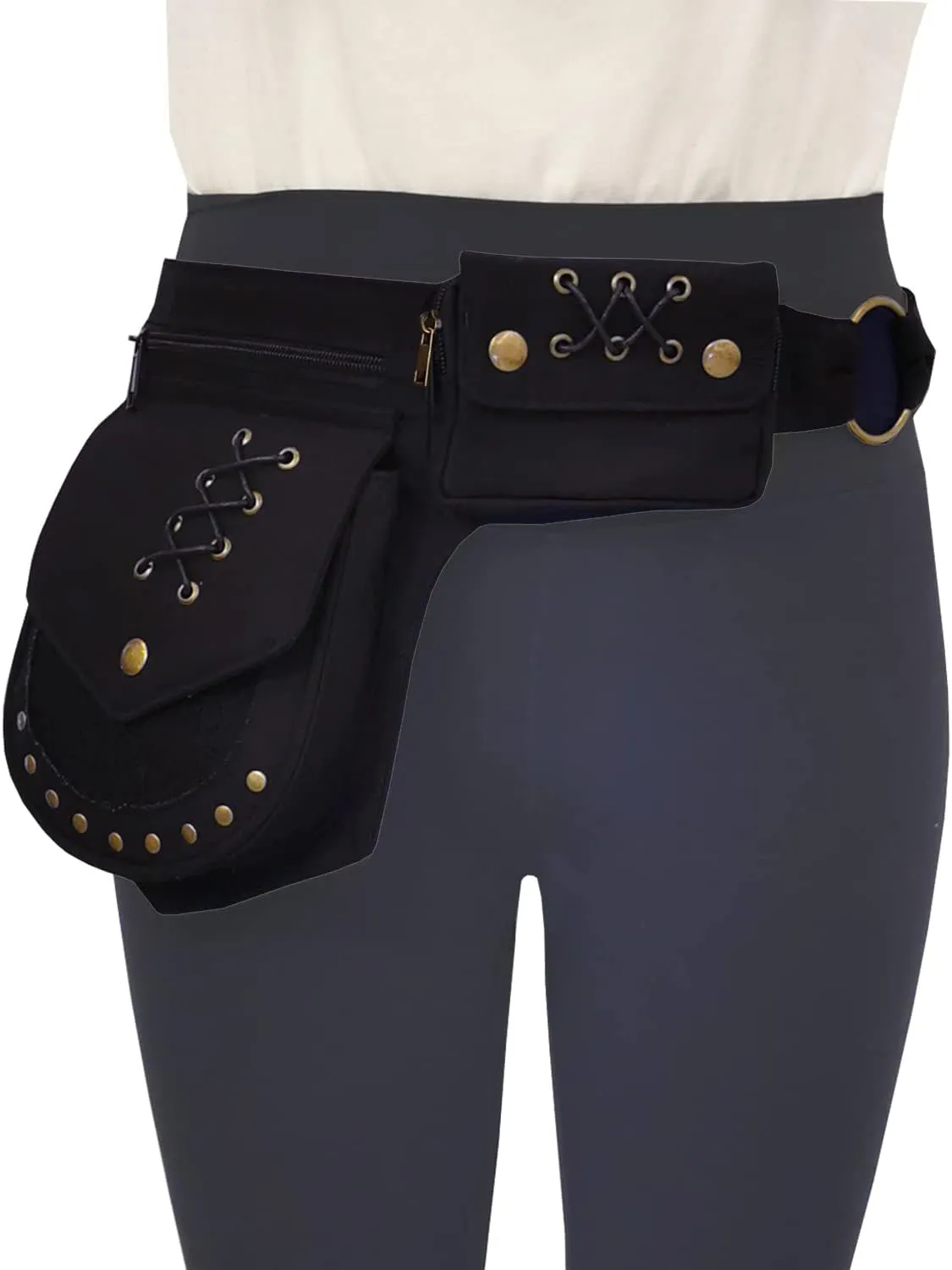 Larswon Renaissance Bag Leg Pouch for Women Renaissance Belt Festival Hip Thigh Pack