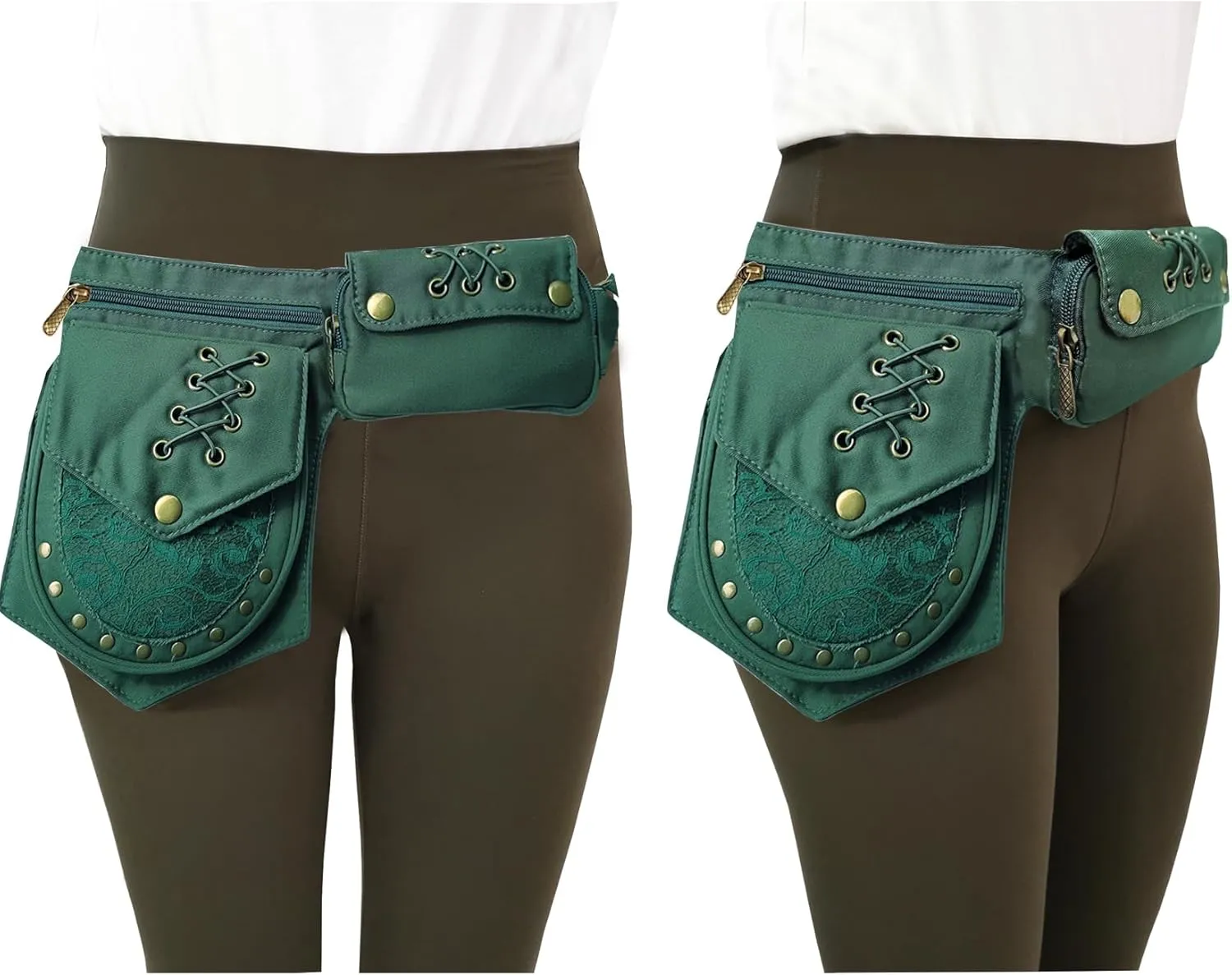 Larswon Renaissance Bag Leg Pouch for Women Renaissance Belt Festival Hip Thigh Pack