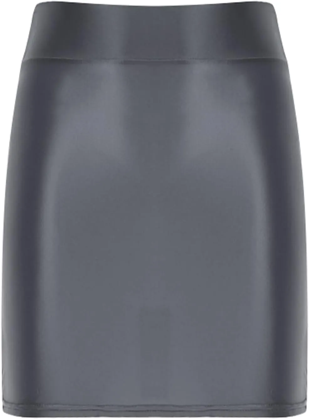 Linjinx Women Glossy Shiny Pencil Skirts High Waist Wrapped Hip Skirt Bodycon Miniskirt Clubwear