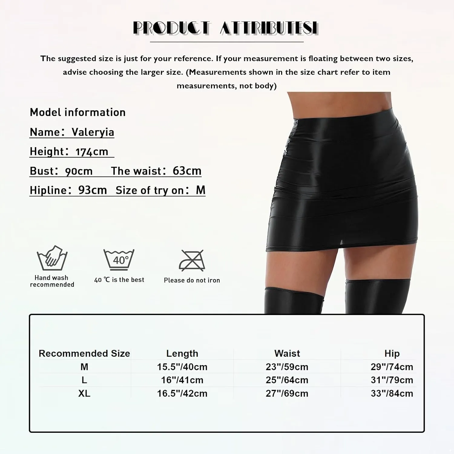 Linjinx Women Glossy Shiny Pencil Skirts High Waist Wrapped Hip Skirt Bodycon Miniskirt Clubwear