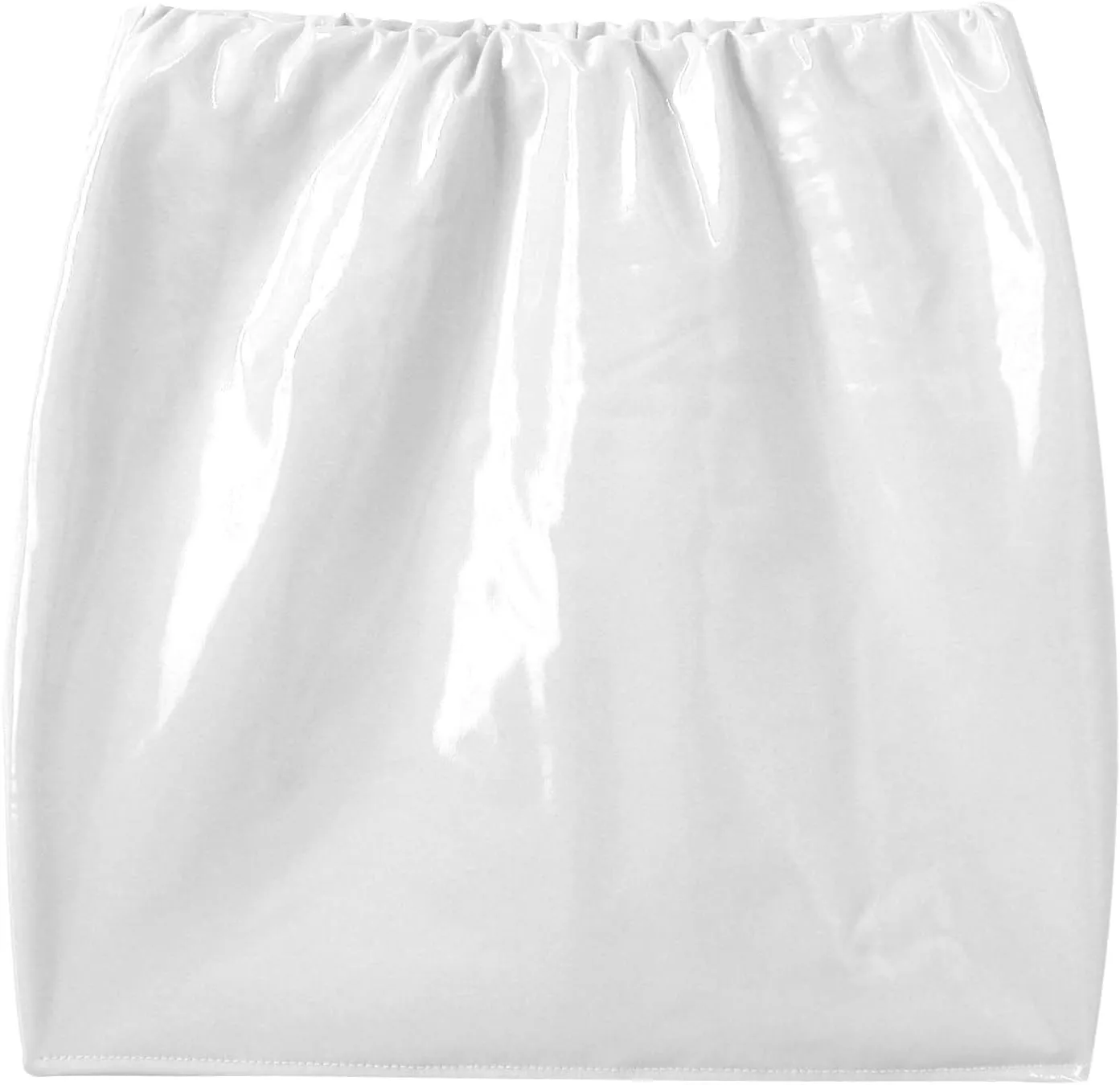 Linjinx Women's Latex Stretchy Micro Mini Hip Skirt Nightout Wear Bodycon Slim Ultrashort Skirts