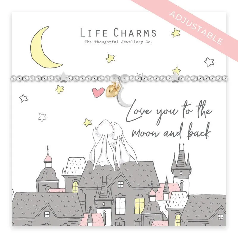 Love You To The Moon And Back - Rosey Rabbits Bracelet