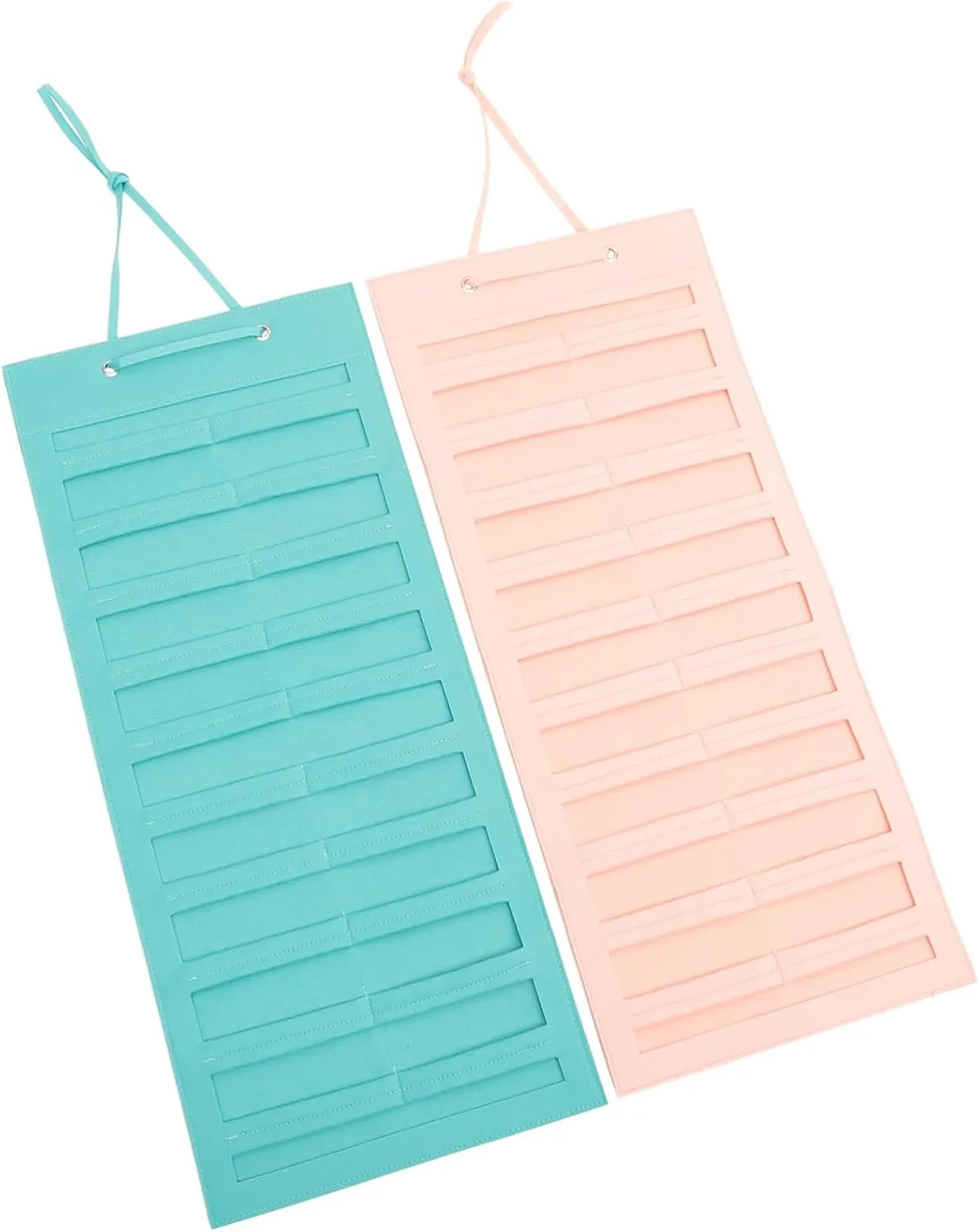 Mobestech 2Pcs Hanging Headband Holder Hair Bow Organizer Wall Mounted Jewelry Display for Glasses Hair Accessories and Clips Felt Material