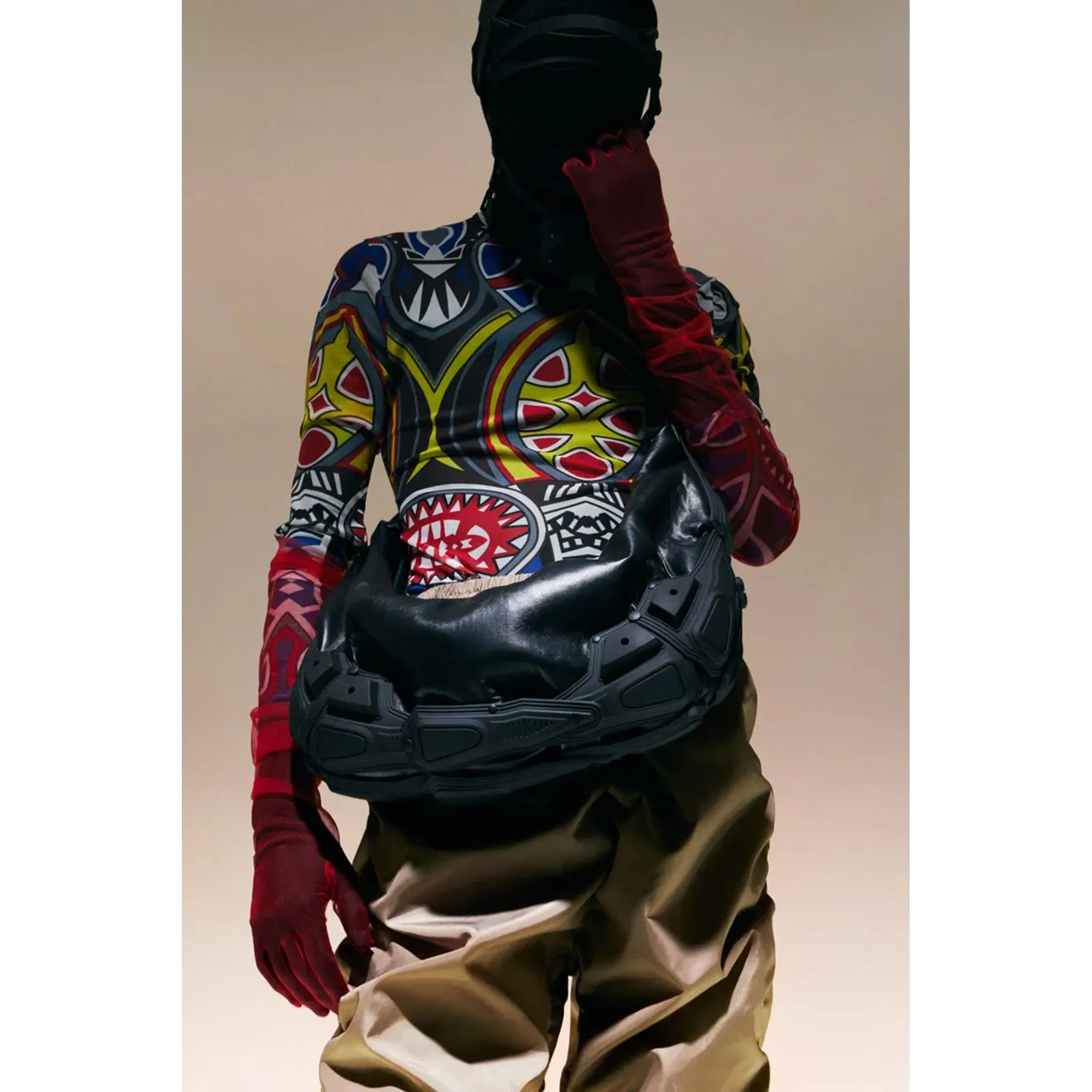 Module M03_HALF MOON BAG / BLACK MATT-BLACK