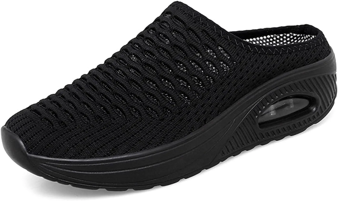 Mules for Women Orthopedic Air Cushion Platform Mesh Mules Breathable Summer Orthotic Walking Slippers with Plantar Fasciitis Soles Casual Clog House Shoes Closed Toe Slides