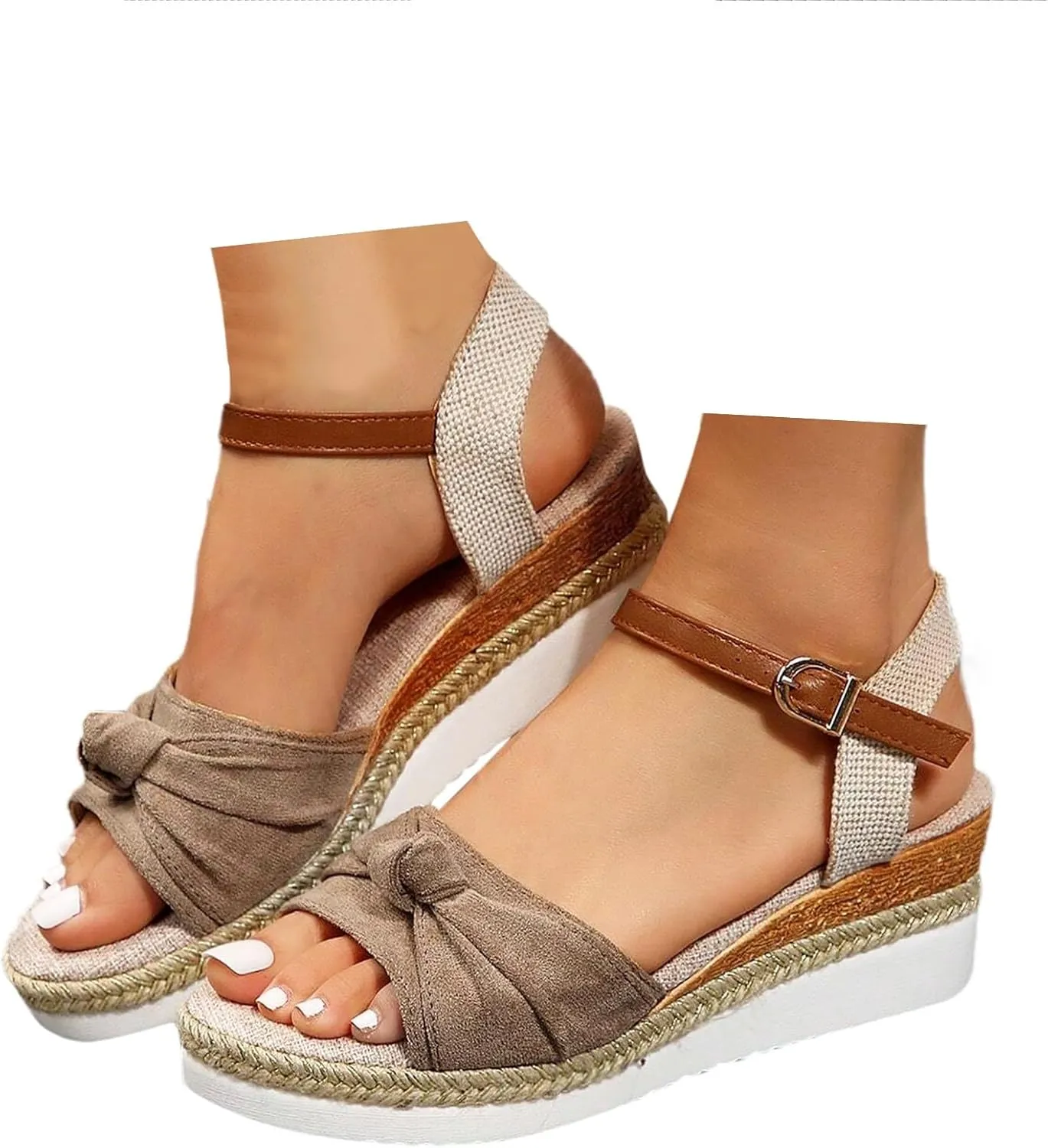 Orthopedic Platform Wedge Sandals for Women Summer Dressy 2025 Open Toe Strap Platform Ankle Sandals with Arch Support Wedge Summer Beach Sandals Dress Shoes Comfortable Outdoor Shoes